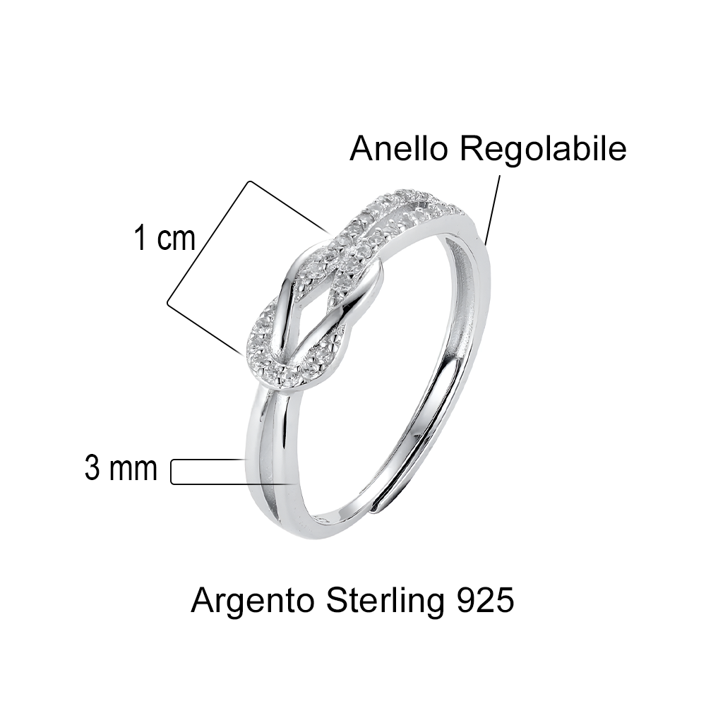 Anello Nodo da Donna in Argento 925