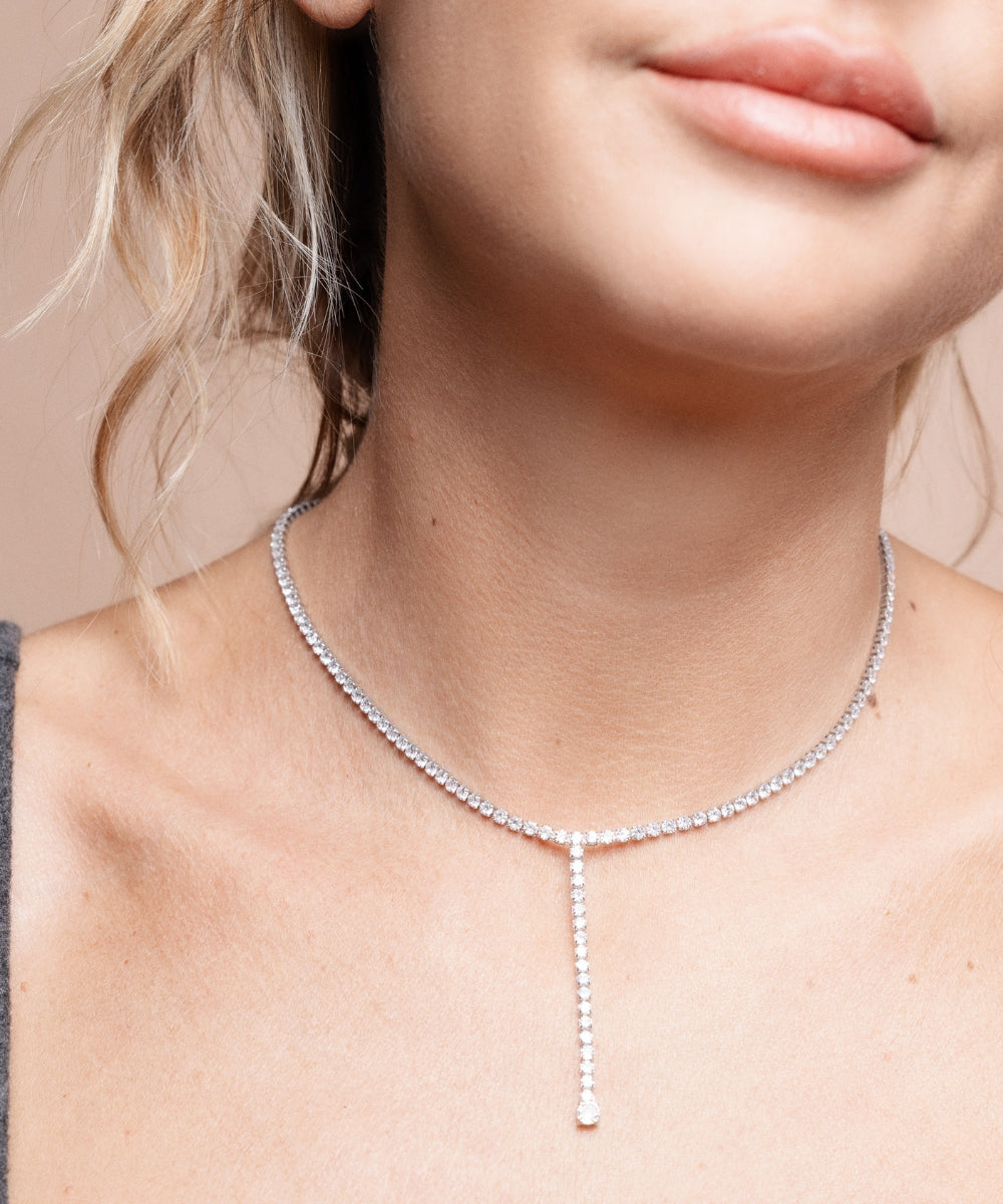 Collana tennis pendente
