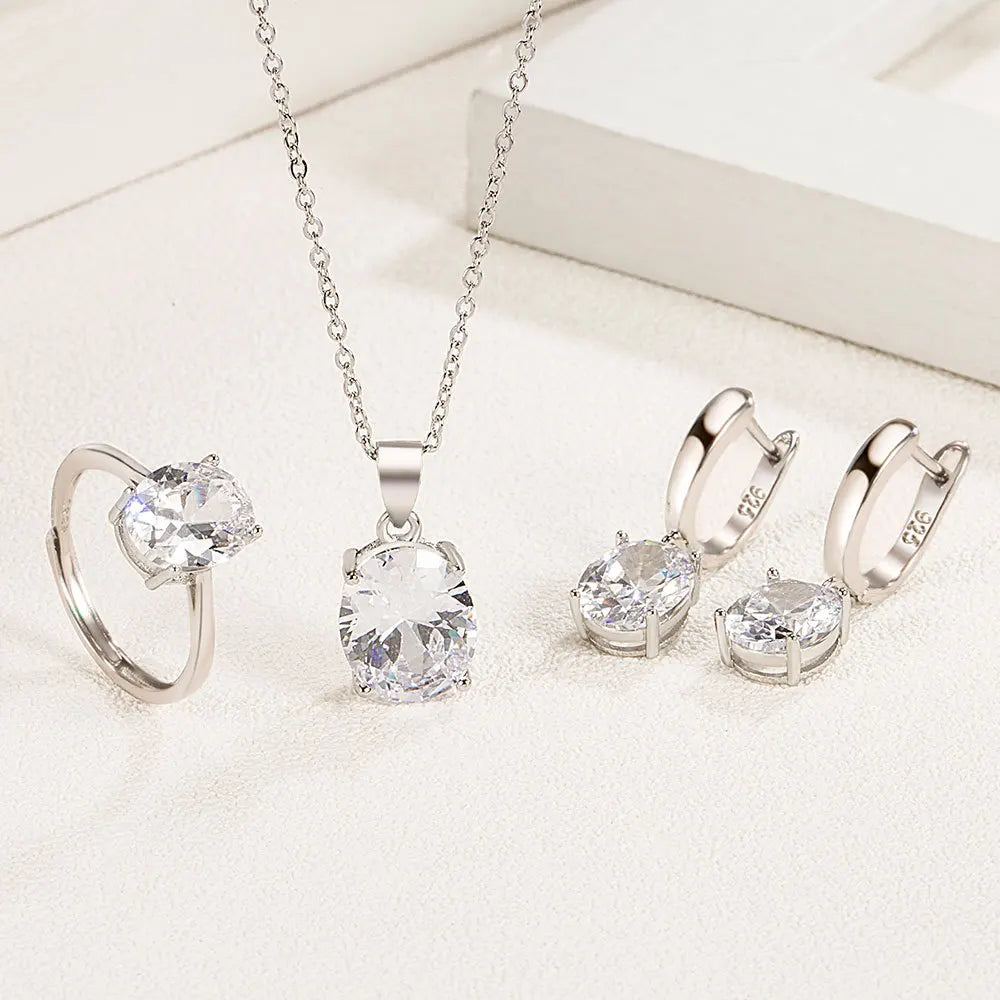 Set Collana anello e orecchini Argento 925