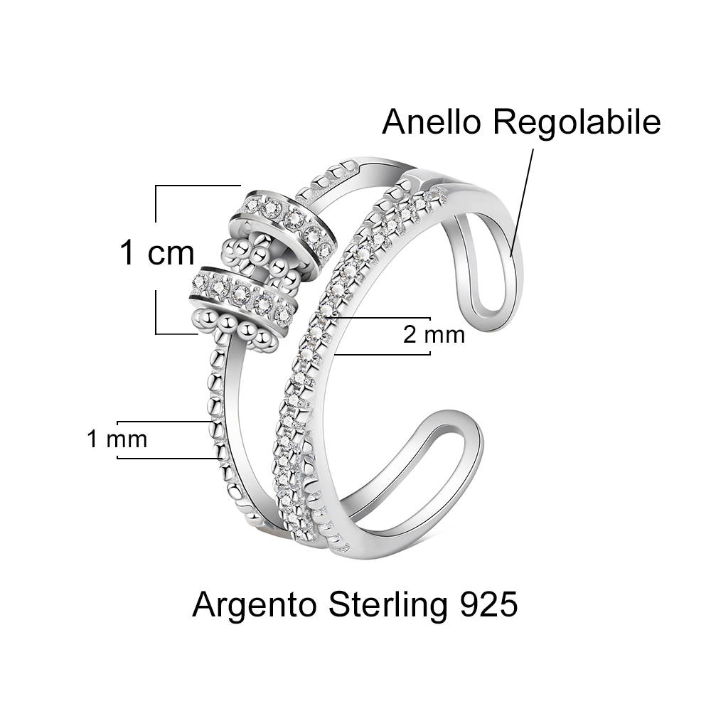 Anello da Donna in Argento Sterling 925 - Ansia