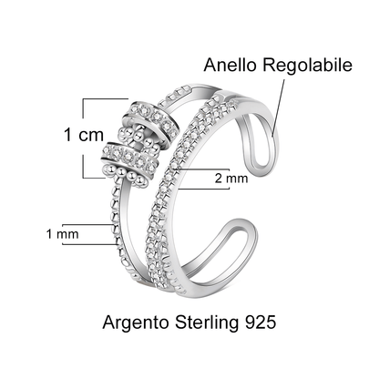 Anello da Donna in Argento Sterling 925 - Ansia